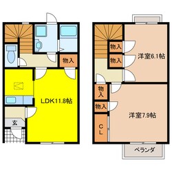 エストメゾンの物件間取画像